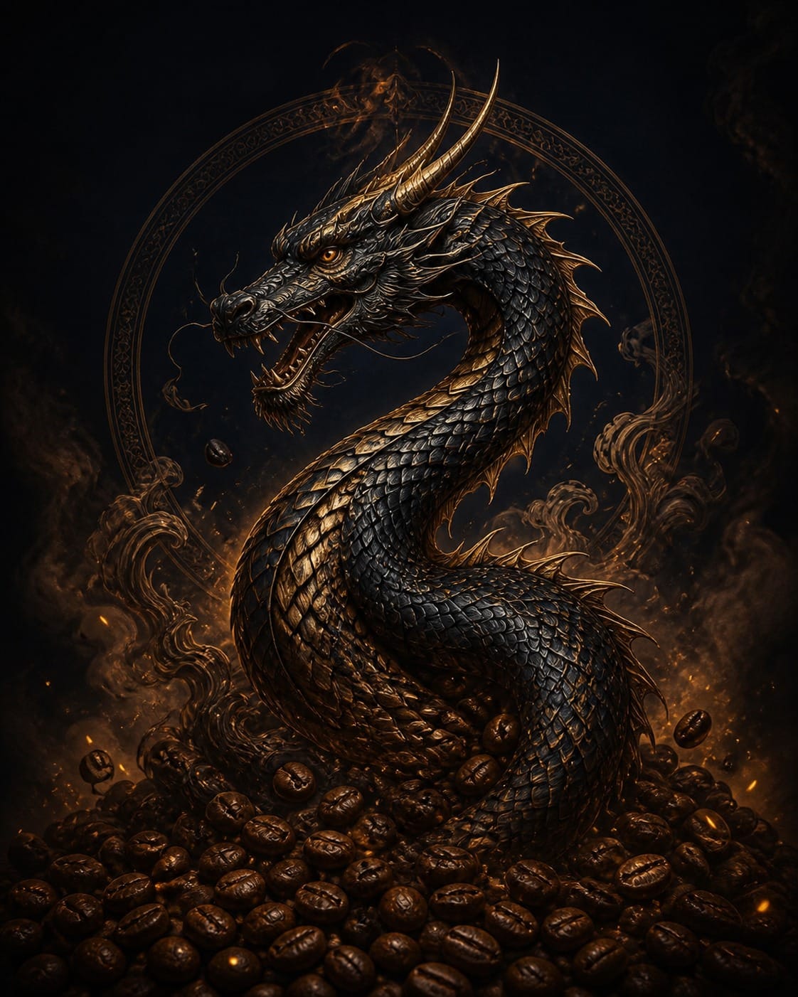 Morning: The dragon breathes — day is born.